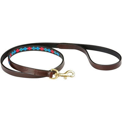 Weatherbeeta Polo Leather Dog Lead Beaufort Brown/Emerald Green/Pink/Blue (Medium) Price Comparisons | Compare The Build