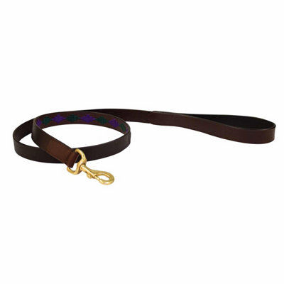 Weatherbeeta Polo Leather Dog Lead Beaufort Brown/Purple/Teal (One Size) Price Comparisons | Compare The Build