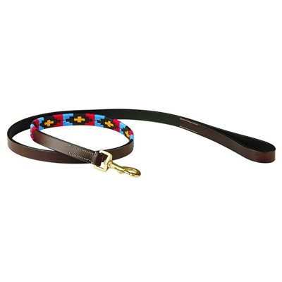 Weatherbeeta Polo Leather Dog Lead Cowdray Brown/Pink/Blue/Yellow (One Size) Price Comparisons | Compare The Build