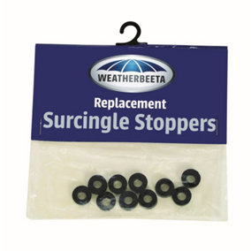 Weatherbeeta Rubber Surcingle Stoppers (Pack of 10) Black (One Size)