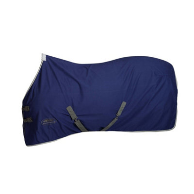 Weatherbeeta Standard-Neck Cotton Horse Exercise Sheet Dark Blue/Grey/White (6 5") Price Comparisons | Compare The Build