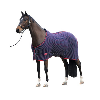 Weatherbeeta Standard Neck Waffle Cooler Rug Navy/Red/White (5ft 6in)
