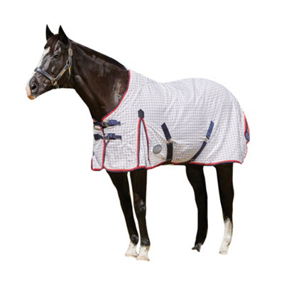 Weatherbeeta Summer Sheet Lite III Standard Neck For Horses White/Navy/Red (5ft 9) Price Comparisons | Compare The Build