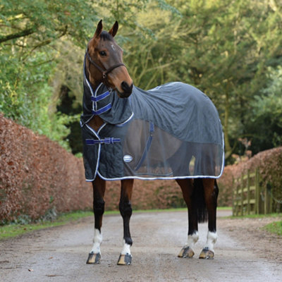 Weatherbeeta Wick Dri II Combo Neck Cooler Rug Charcoal/Blue/White (5ft 3in) Price Comparisons | Compare The Build