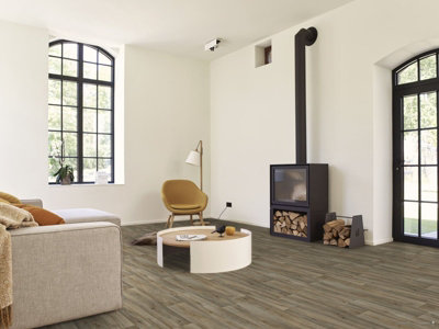 Weathered Oak Effect Vinyl Flooring  4m x 4m (16m2) - 3