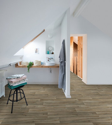 Weathered Oak Effect Vinyl Flooring  4m x 4m (16m2) - 4