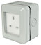 Weatherproof 1 Gang Outdoor Socket with Transparent PVC Cover