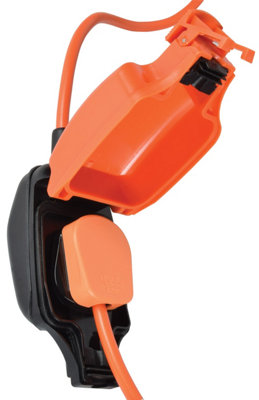 Weatherproof Outdoor 1 Gang Socket 5m Extension Lead with H Frame Cable Tidy - 4