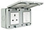 Weatherproof Outdoor Single Switch and Socket with PVC Covers
