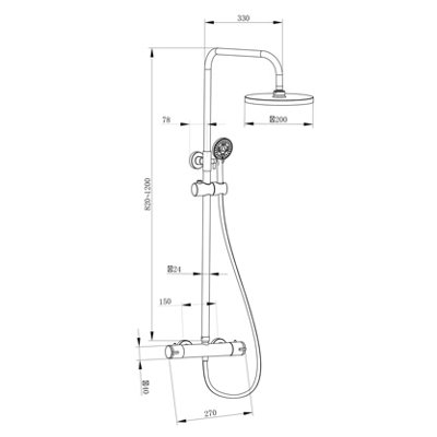 Weaver Chrome Thermostatic Shower Pack