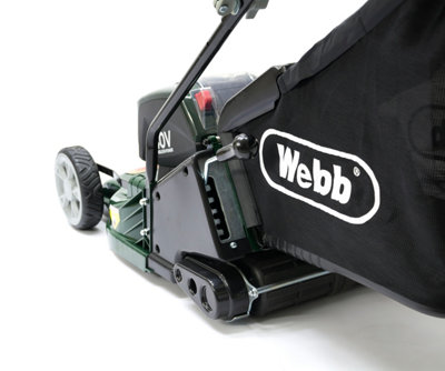Webb WERR17LIP 43cm (17") Cordless 40v Rear Roller Rotary Lawnmower including battery and charger