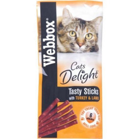 Webbox Cat Sticks Turkey & Lamb 6 Sticks (Pack of 12)