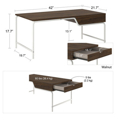 Webster 1 Drawer Coffee Table in Walnut Look