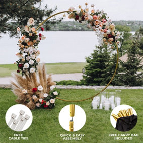 Wedding Moongate Arch 200cm - Gold