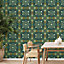 Wedgwood Botanical Wonders Emerald Forest Wallpaper Teal W0129/05