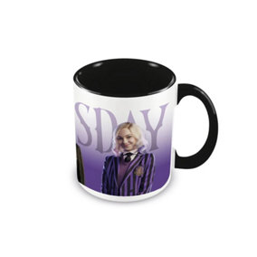 Wednesday Nevermore Students Inner Two Tone Mug White/Purple/Black (One Size)