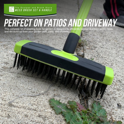 Weed Brush Outdoor Garden Weeding Tool For Block Paving - Remove Weeds And Moss From Patios