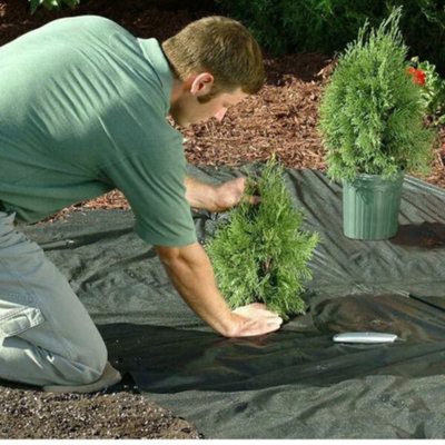 Weed Control Barrier Fabric - 100gsm Heavy Duty - 1m x 25m - 3