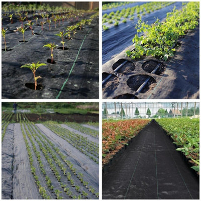 Weed Control Barrier Fabric - 100gsm Heavy Duty - 1m x 25m - 5