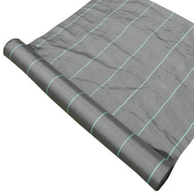 Weed Control Barrier Fabric - 100gsm Heavy Duty - 1m x 25m - 6