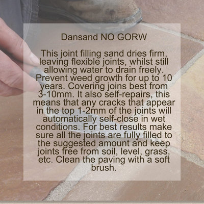 Weed Free Paving Sand Polymeric Weed Inhibitor 20kg Dark Paving Grout Dansand