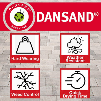 Weed Free Paving Sand Polymeric Weed Inhibitor 20kg Dark Paving Grout Dansand