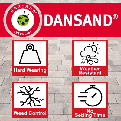 Weed Free Paving Sand Weed Killer Inhibitor 20kg Paving Grout Dansand - FREE DELIVERY INCLUDED