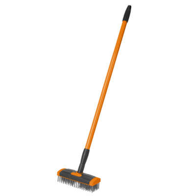 Weed Remover Tool 3-in-1 Wire Brush Scraper Patio Decking Block Paving Path - 7