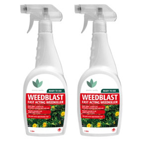 Weedblast Fast Acting Weedkiller 2 x 1L Spray
