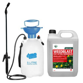 Weedblast Fast Acting Weedkiller 5 Litre with 5 Litre Garden Sprayer