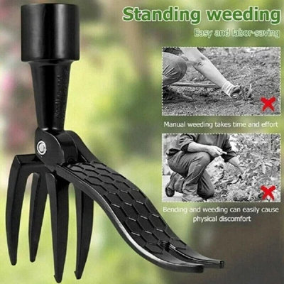 Weeder Puller Weed Claw Grass Root Remover, Manual Garden Tool, Metal