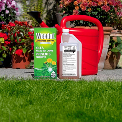 Weedol Lawn Weedkiller Concentrate 500m2 1L Dandelion Clover Daisy Weed Control