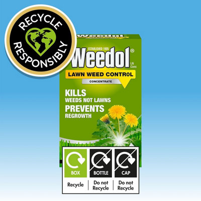 Weedol Lawn Weedkiller Concentrate 500m2 1L Dandelion Clover Daisy Weed Control