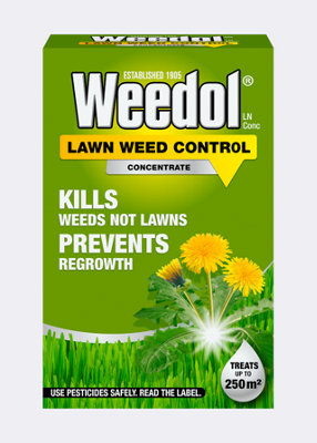 Weedol Lawn Weedkiller Concentrate 500ml Selective Weed Control for  Dandelions Clover Covers 250m No Glyphosate