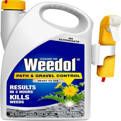 Weedol Path and Gravel RTU 3L Pelargonic Acid Weedkiller for Gravel ...