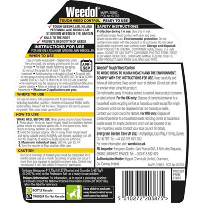 Weedol - Tough Weed Control - 1L
