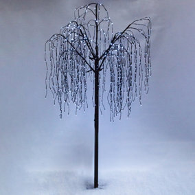 Weeping Willow Tree Black 240cm  Cool White