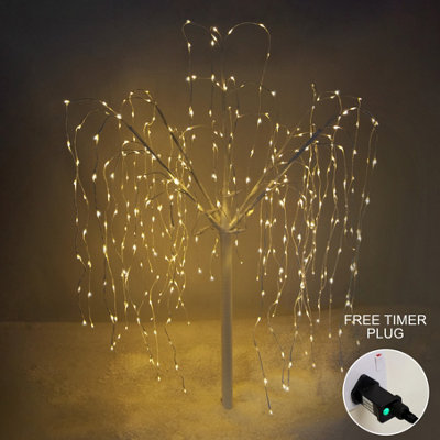 Weeping Willow Tree White 180cm  Warm White