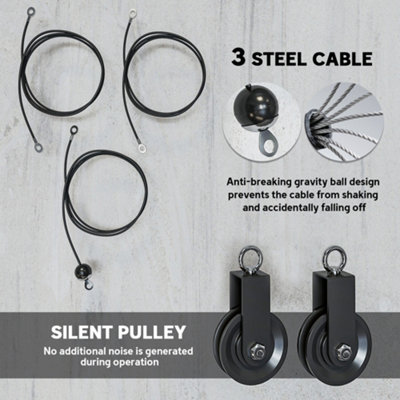 Weight Cable Pulley System for Home Gym with Universal Loading Pin
