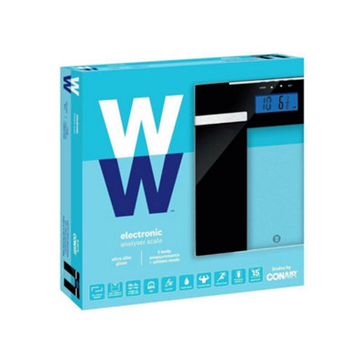 Weight Watchers Ultra Slim Glass Electronic Body Analyser Bathroom Scale 8985U - 4