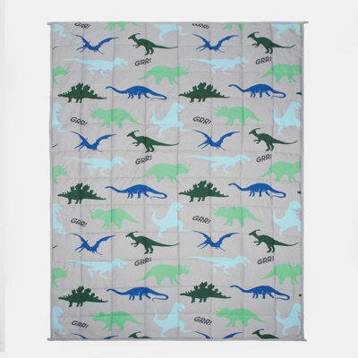 Weighted Blanket Kids Dino Sensory Sleep Therapy Anxiety Soft Teddy Fleece Throw - 4