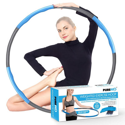 Weighted Hula Hoop 95CM 1.2Kg Adjustable Fitness Weight Lose Gymnastic ...