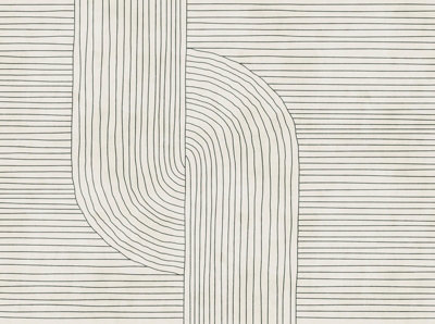 Welcome Home Beige Curved Line Flow A4 Sample