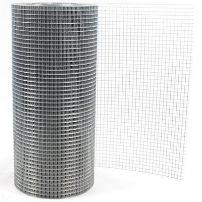 Welded Wire Mesh 1/2" x 1/2" x 15m 2 Widths Aviary Hutches Fencing Pet Run Coop