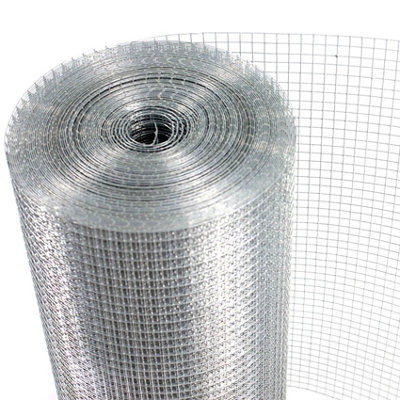 Welded Wire Mesh 1/2" x 1/2" x 15m 2 Widths Aviary Hutches Fencing Pet Run Coop