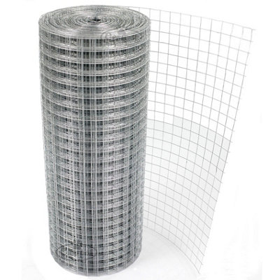 Welded Wire Mesh 1"x 1"x 48in x 30m galvanised (19g) Galvanised Fence for Rabbit Hutch, Chicken Coop