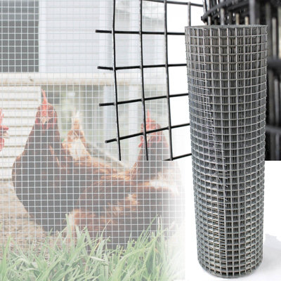 Welded Wire Mesh 14 gauge 1inx1inx36inx15m Aviary Fencing Bird Coop Hutch Pet 14g