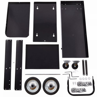 Welding Cart Heavy Duty Welder Cart for MIG/TIG Welder and Plasma Cutter with Wheels Handles and Gas Tank Holder, Black
