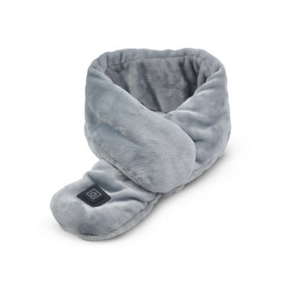 Wellbeing Heated Travel Scarf in Grey with 3 Heat Settings