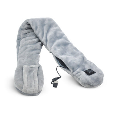 Wellbeing Heated Travel Scarf in Grey with 3 Heat Settings